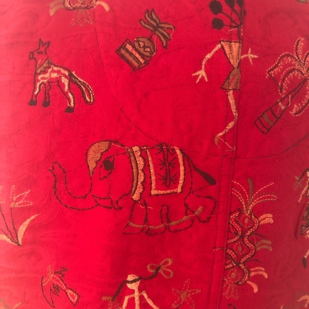 Chico’s Chambray Embroidered Cotton Ethnic Vest 1 - Picture 6 of 12